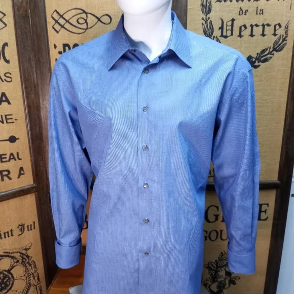 Ermenegildo Zegna Dress Shirt, French Cuffs, 16 1/2 - Picture 5 of 12